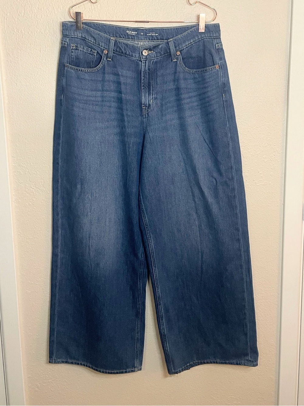 Old Navy High Waisted Baggy Wide Leg Jeans 14